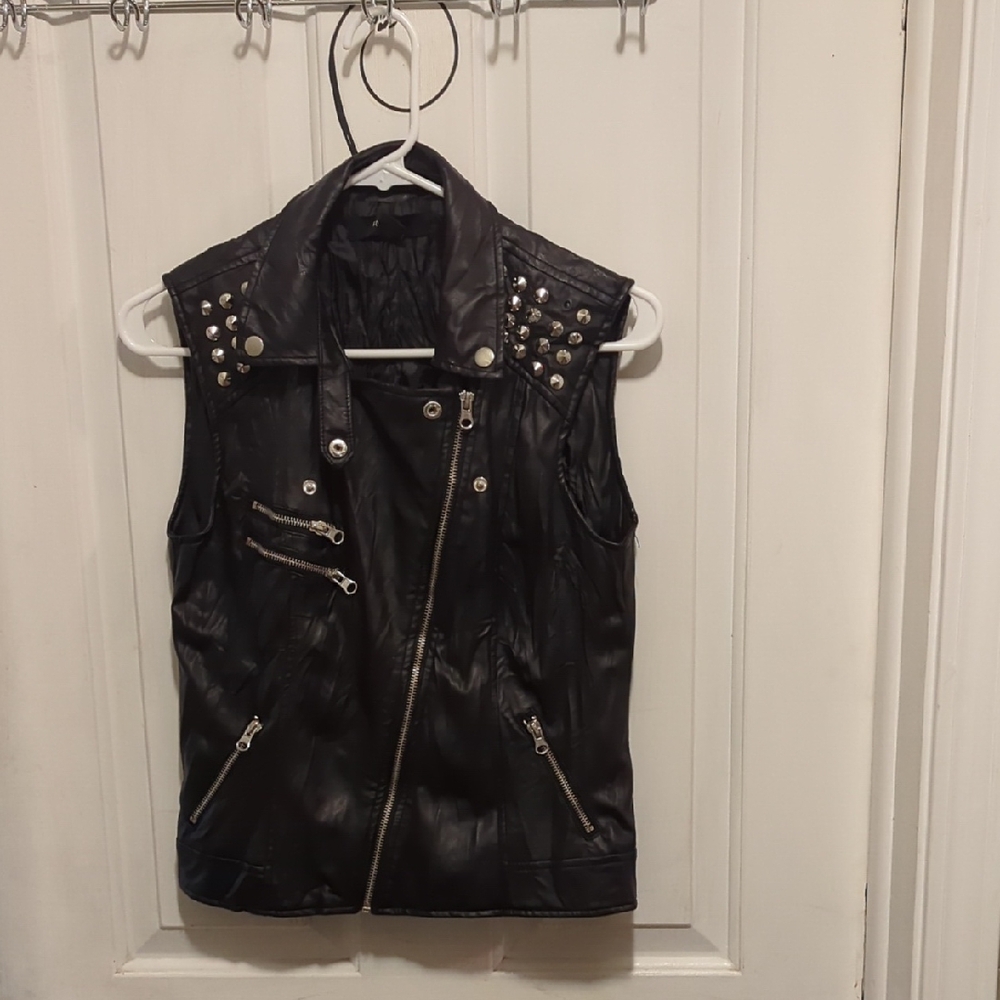 Forever 21 Black Studded Vest